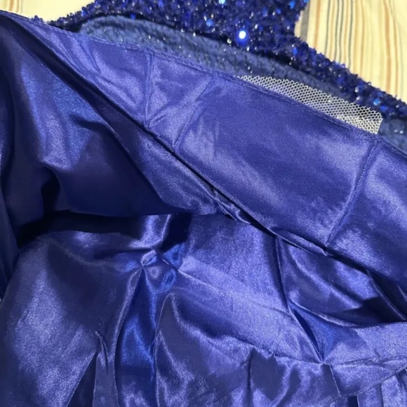 Blue Sequin Short Homecoming Party Cocktail Prom Dress Sizes S 4/6. - Picture 9 of 9